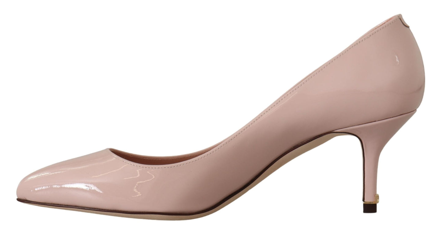 Dolce & Gabbana Chaton en cuir breveté rose Heels escarpins Chaussures