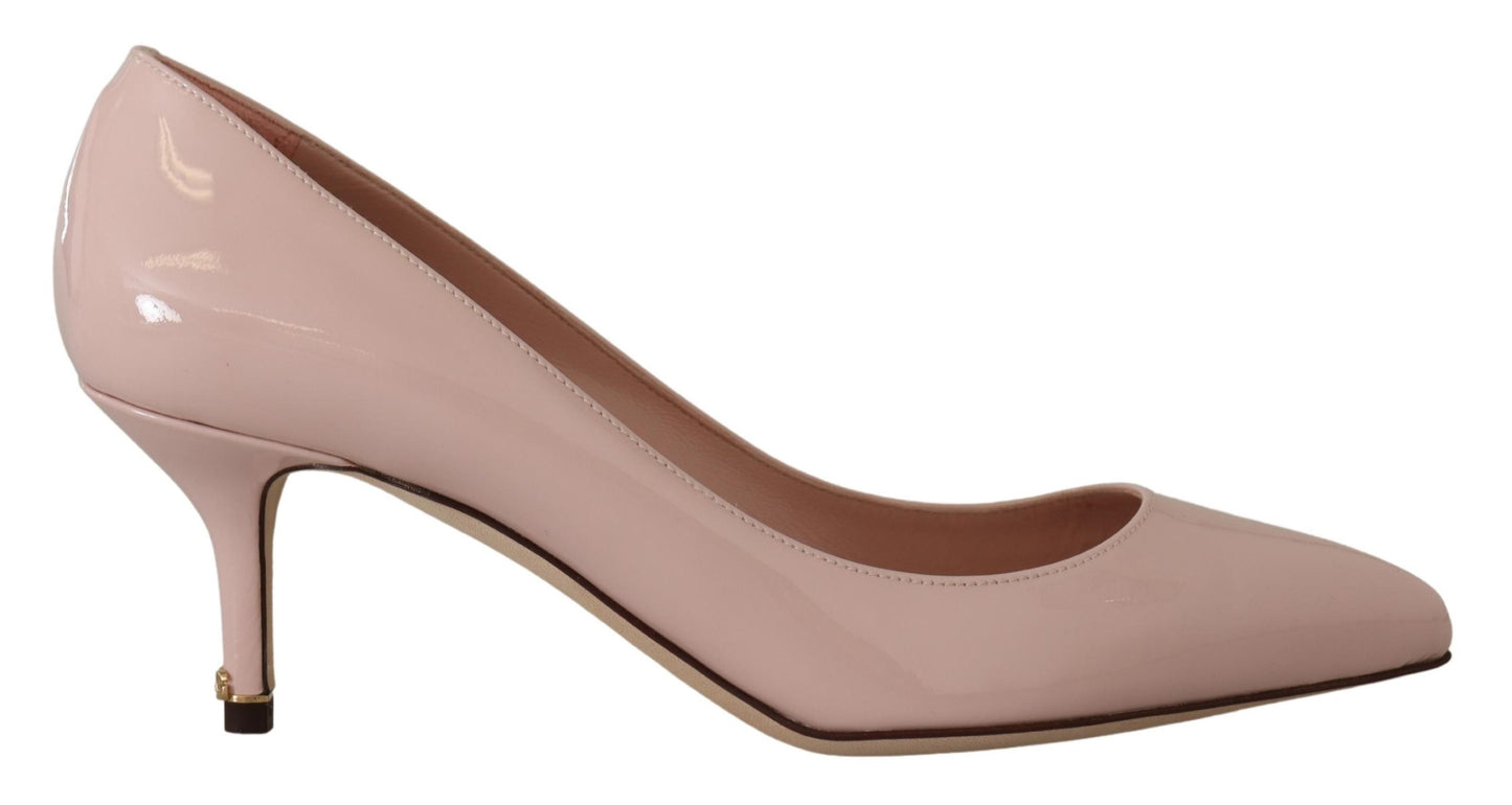 Dolce & Gabbana Chaton en cuir breveté rose Heels escarpins Chaussures