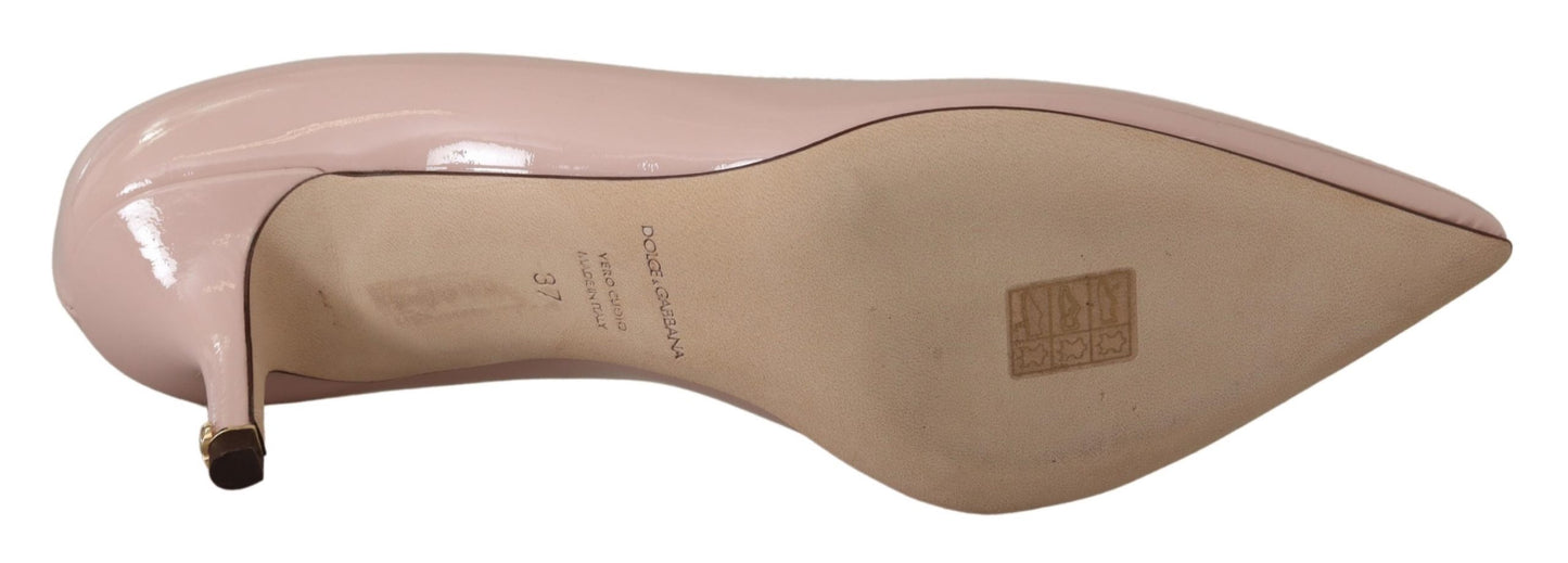 Dolce & Gabbana Chaton en cuir breveté rose Heels escarpins Chaussures