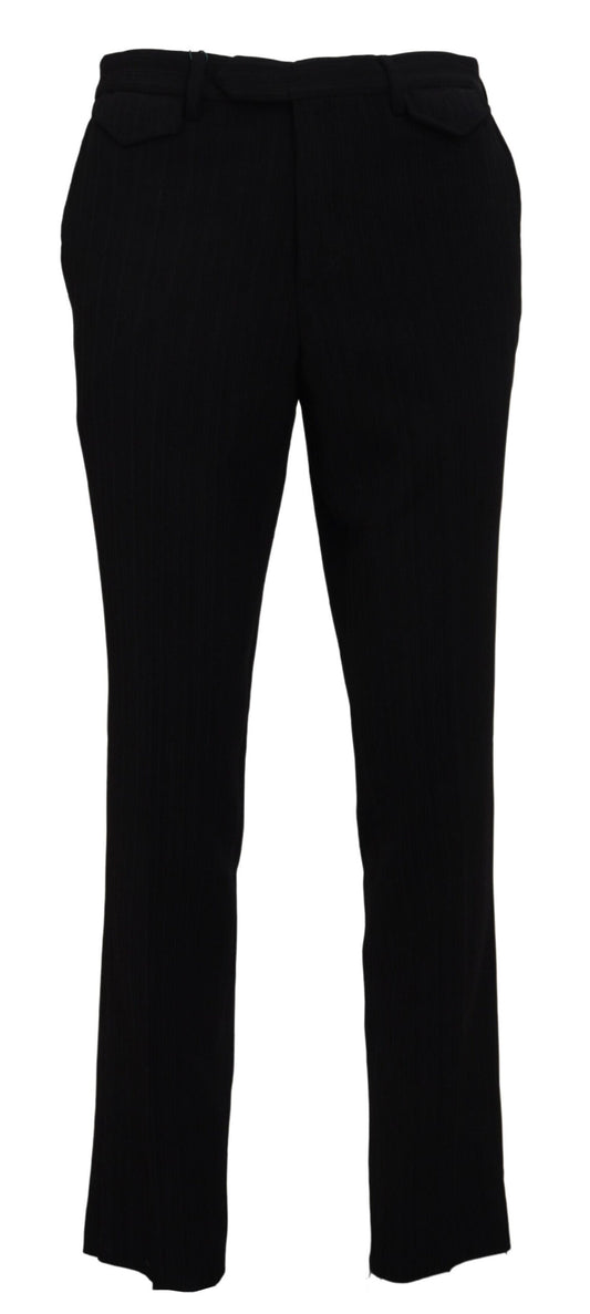 BENCIVENGA Schwarze Baumwolle Straight Fit herren Formal Hose