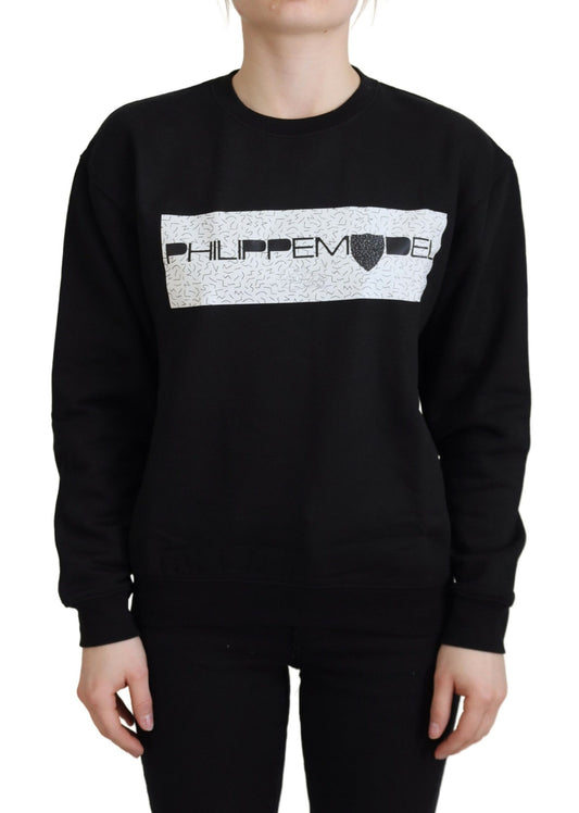 Philippe Model Schwarz Printed Pullover -Pullover langärmeliger Langarmpullover