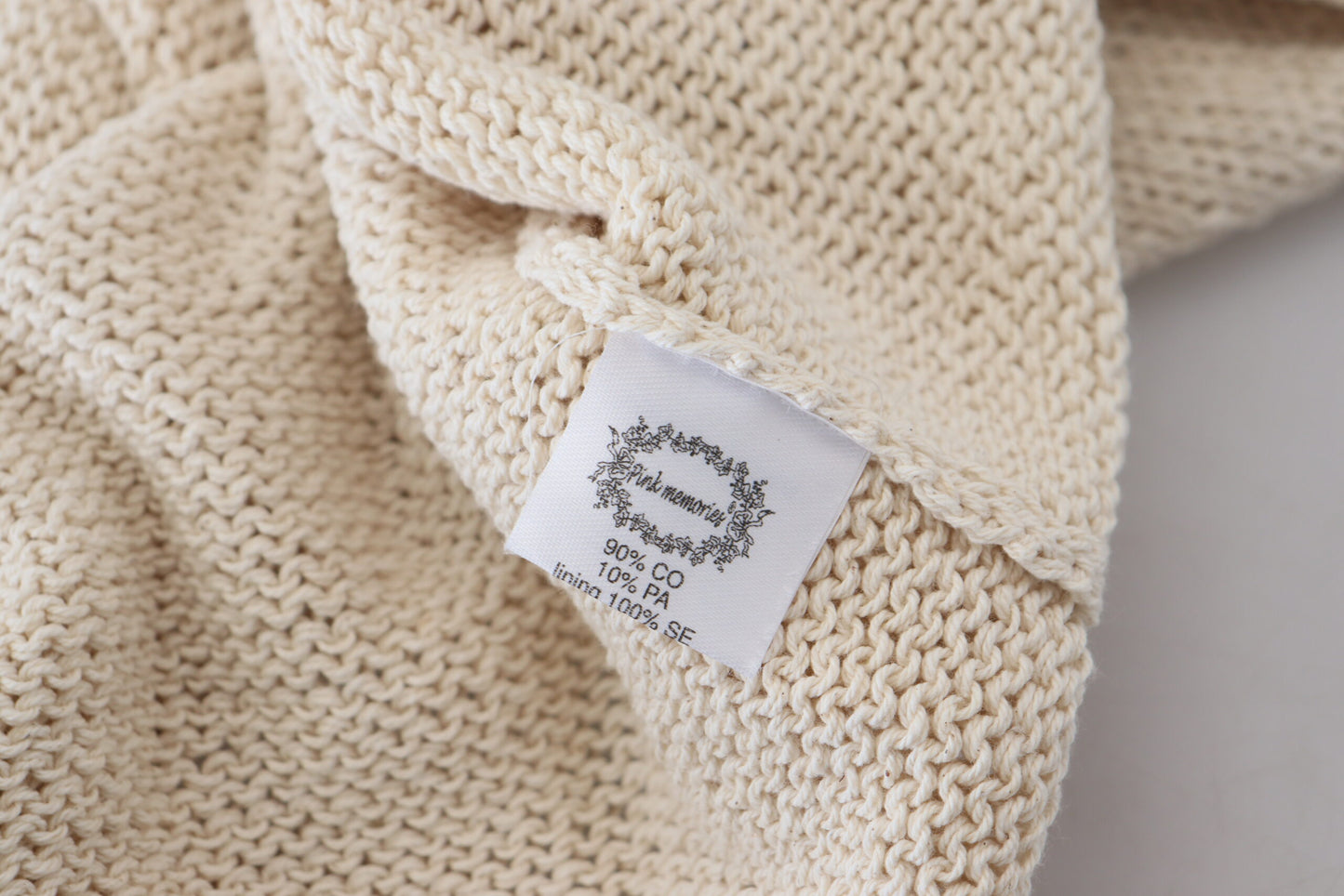 PINK MEMORIES Beige Baumwolle Blend Ärmelloses runder Neck -Tanktop