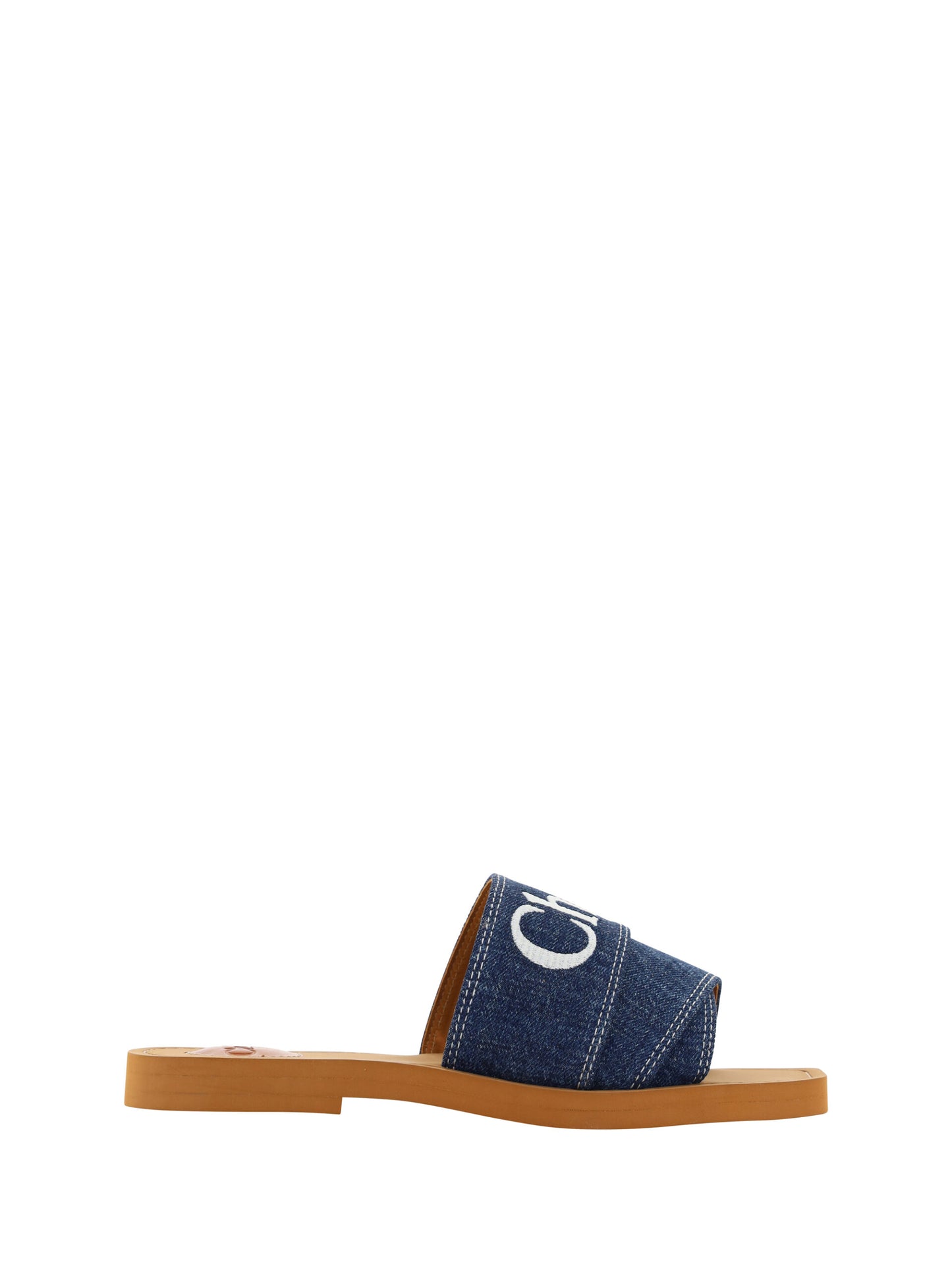 Chloé Sandales satton en coton en coton en coton dans Denim Bleu