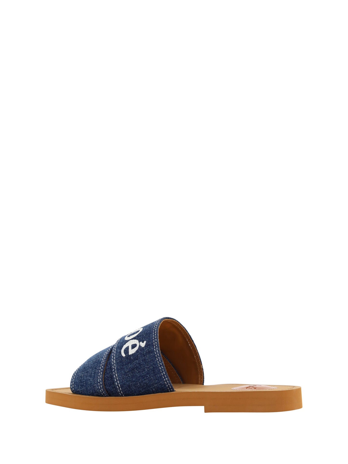Chloé Sandales satton en coton en coton en coton dans Denim Bleu