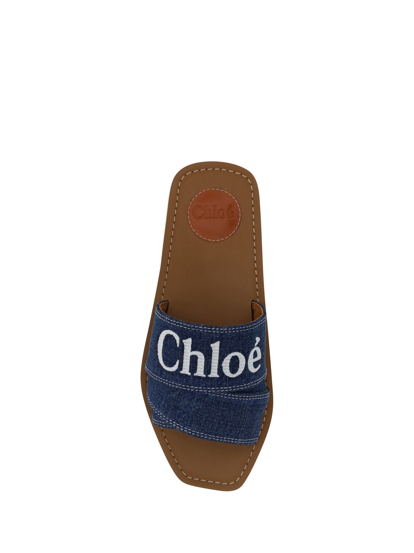 Chloé Sandales satton en coton en coton en coton dans Denim Bleu