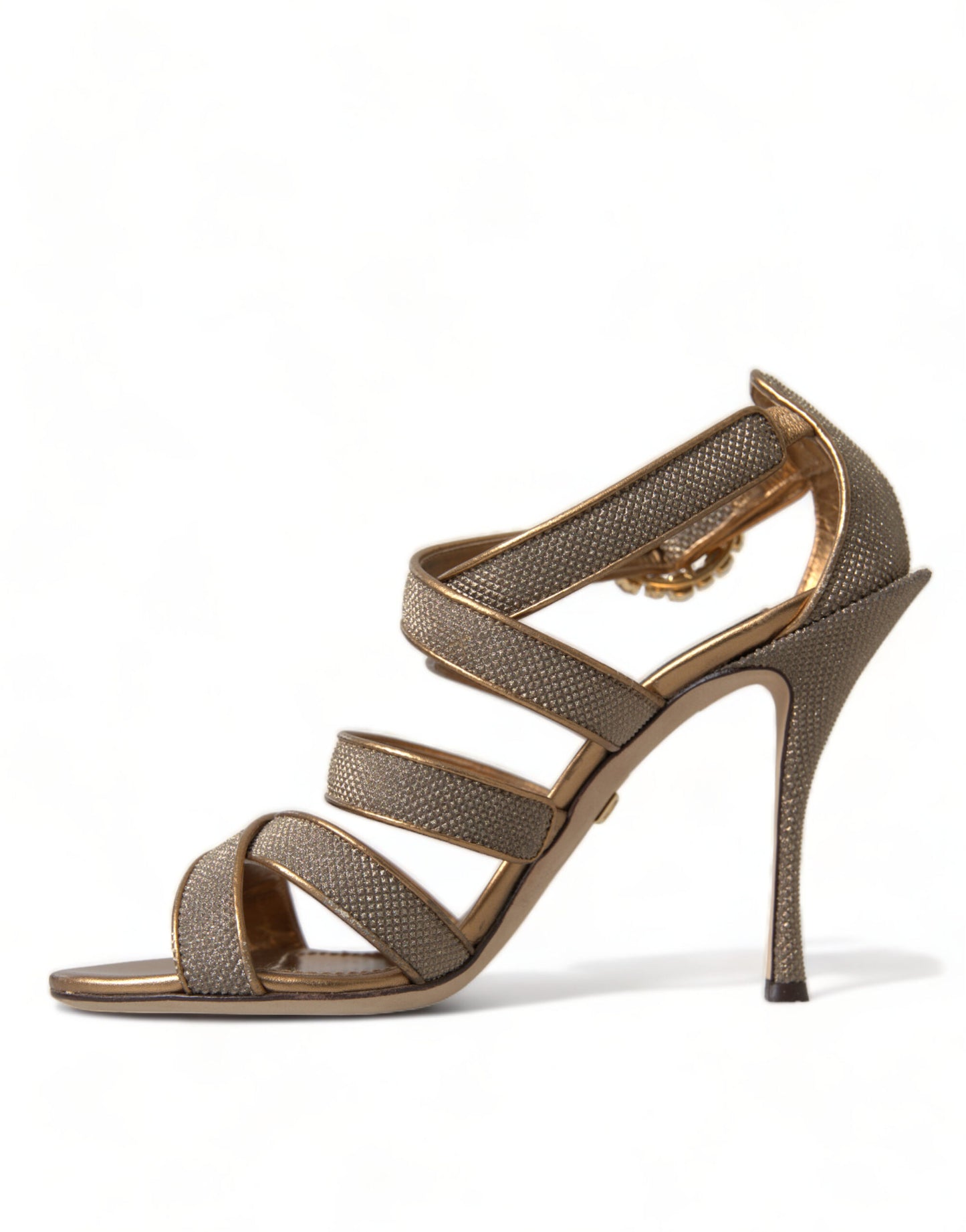 Dolce & Gabbana Bronzen kristallen band Heels Sandals schoenen