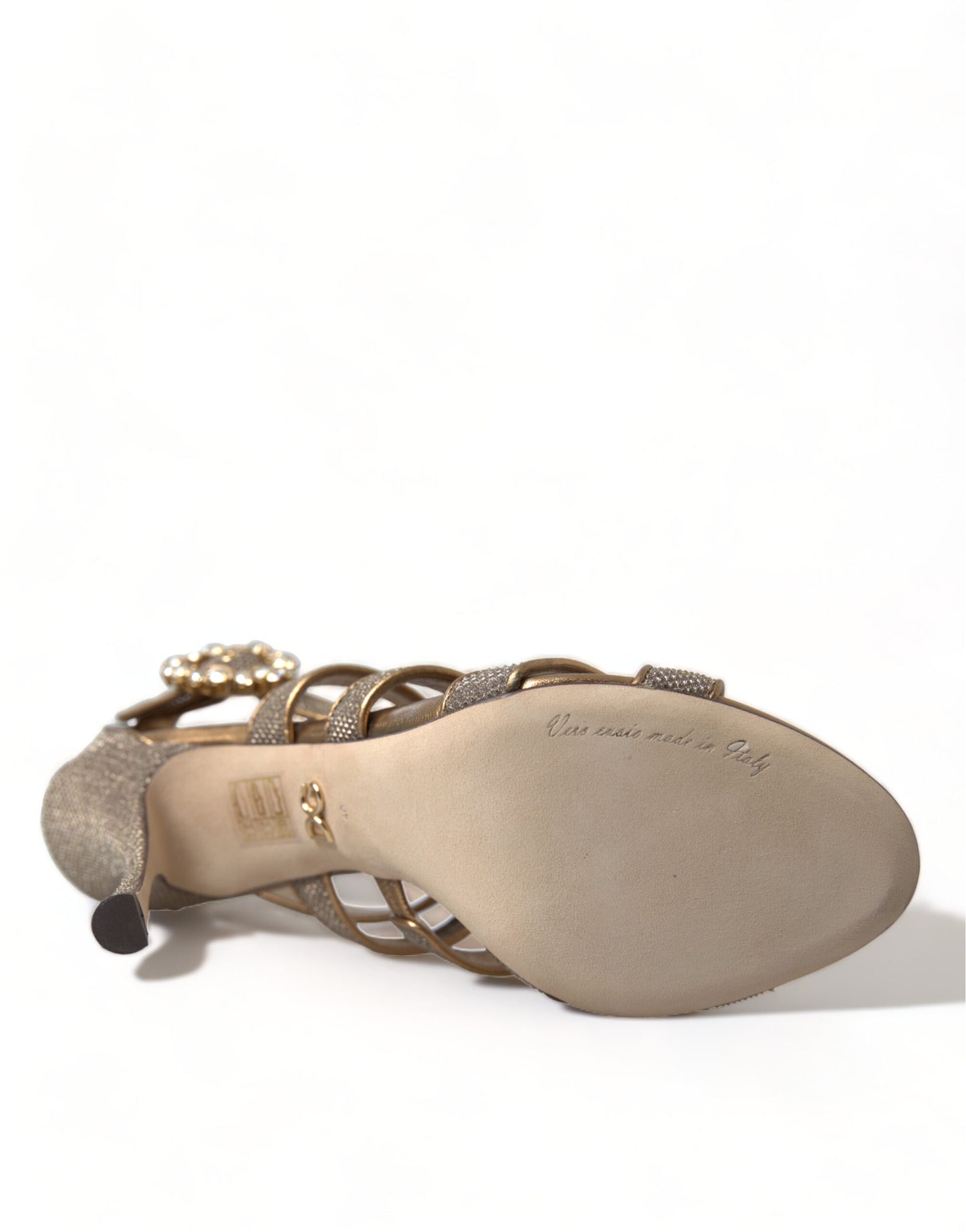 Dolce & Gabbana Bronzen kristallen band Heels Sandals schoenen