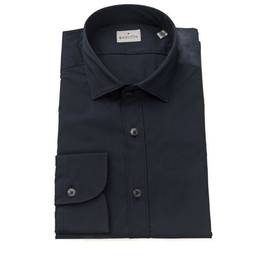 Bagutta Blaue Baumwolle herren Hemd