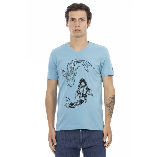 Trussardi Action Hellblaue Baumwolle herren T-Shirt