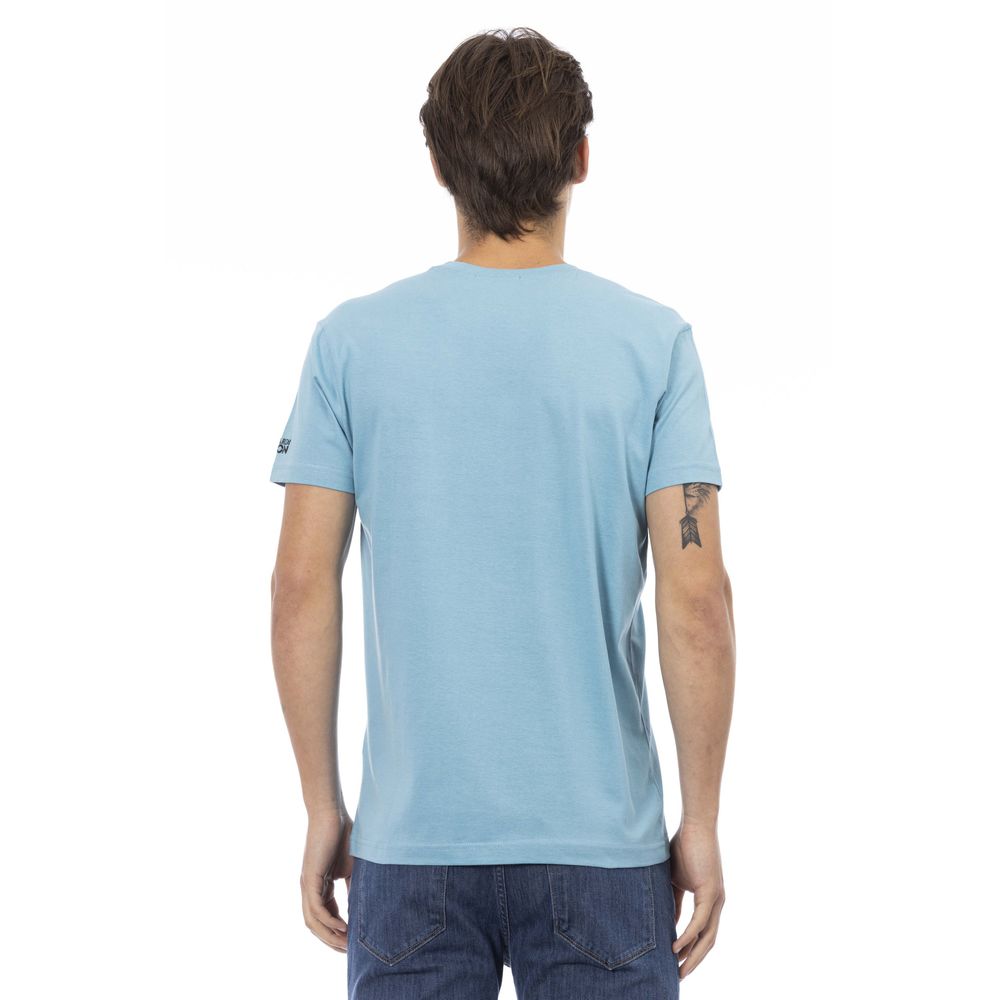Trussardi Action Hellblaue Baumwolle herren T-Shirt