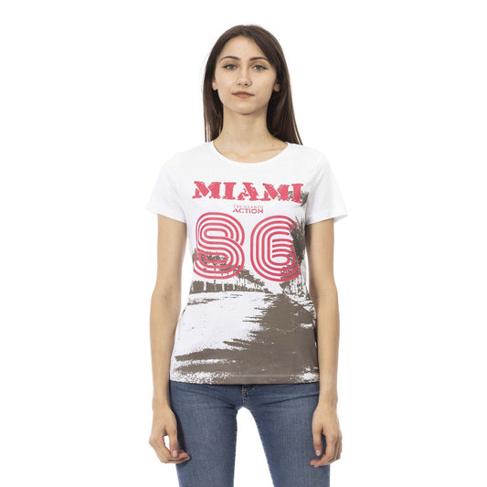 Trussardi Action Weiße Baumwolle damen T-Shirt
