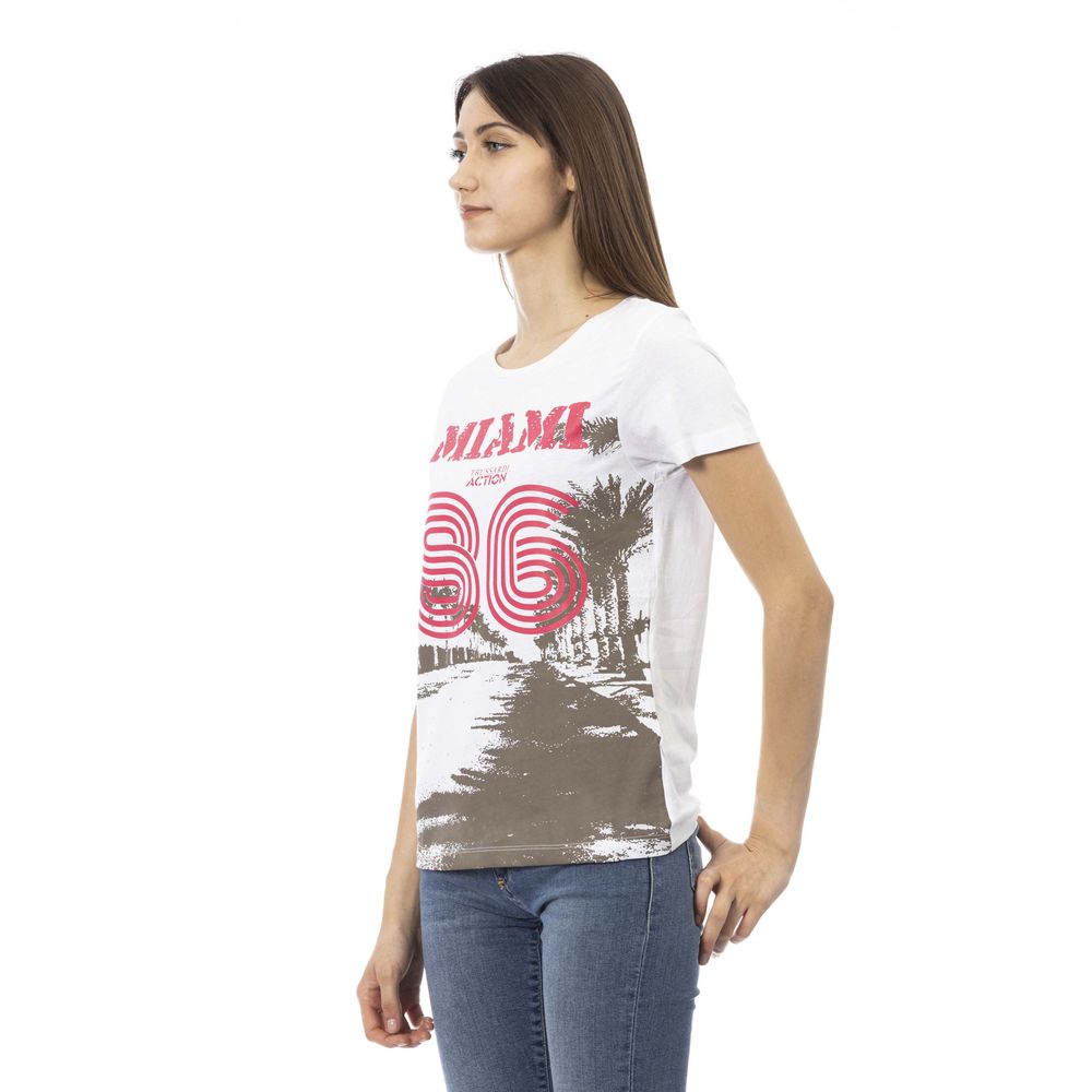 Trussardi Action Weiße Baumwolle damen T-Shirt