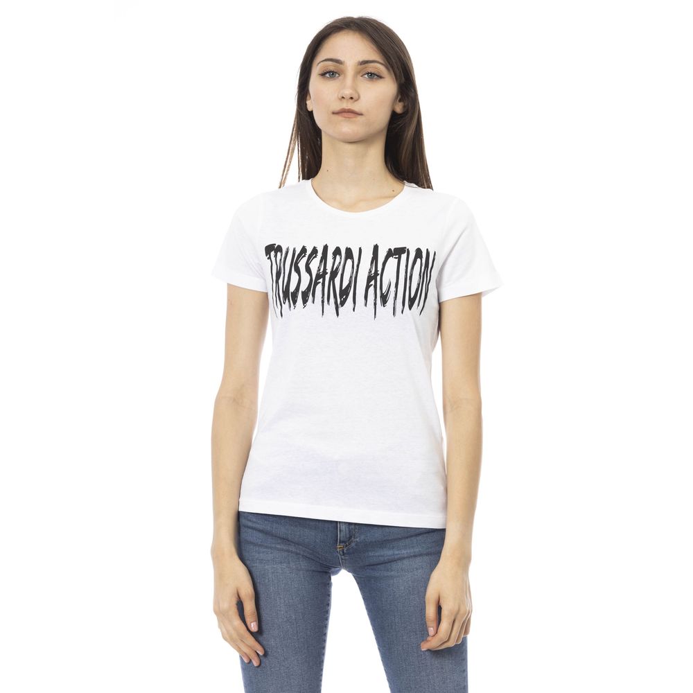 Trussardi Action Weiße Baumwolle damen T-Shirt