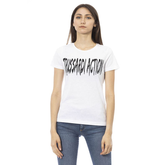 Trussardi Action Weiße Baumwolle damen T-Shirt