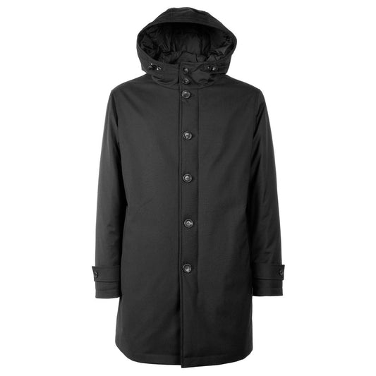 Made in Italy Schwarze Wolle herren Jacke