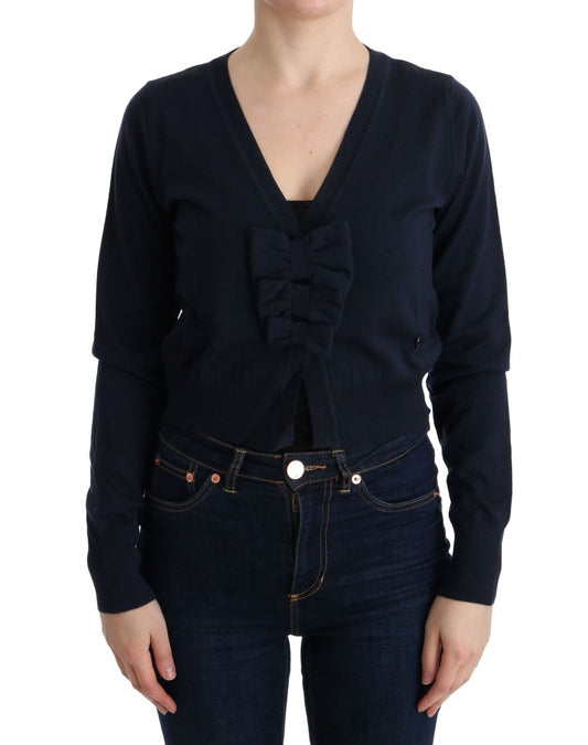 MARGHI LO'Blue Woll Bluse Pullover