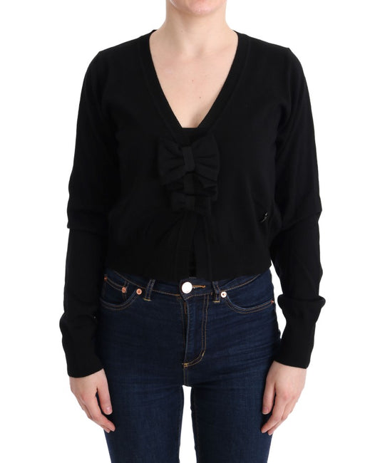 MARGHI LO'Schwarzer Wollbluse -Pullover