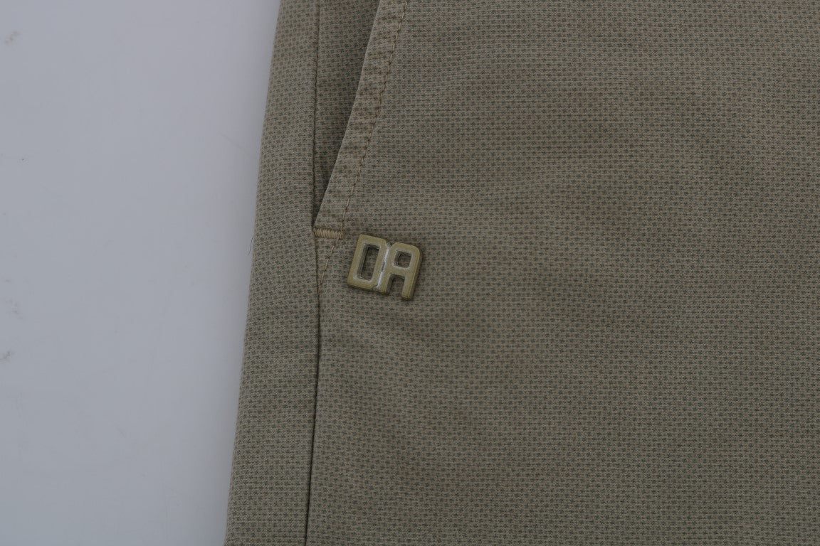 Daniele Alessandrini Beige Baumwollstrecke Slim Fit Chinos