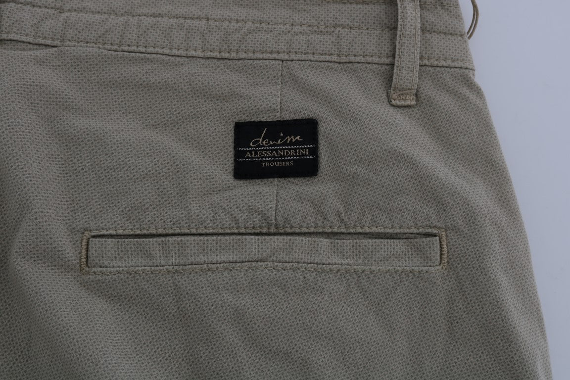 Daniele Alessandrini Beige Baumwollstrecke Slim Fit Chinos
