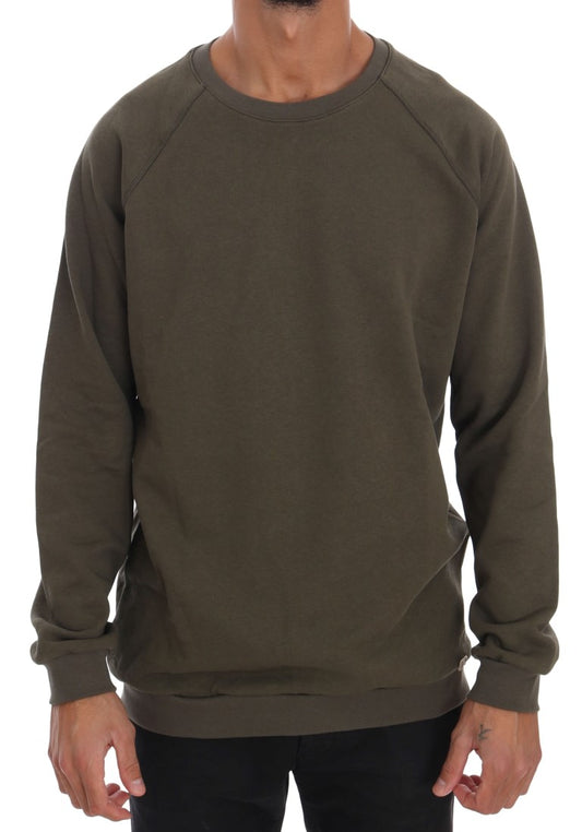 Daniele Alessandrini Grüne Crewneck -Baumwollpullover