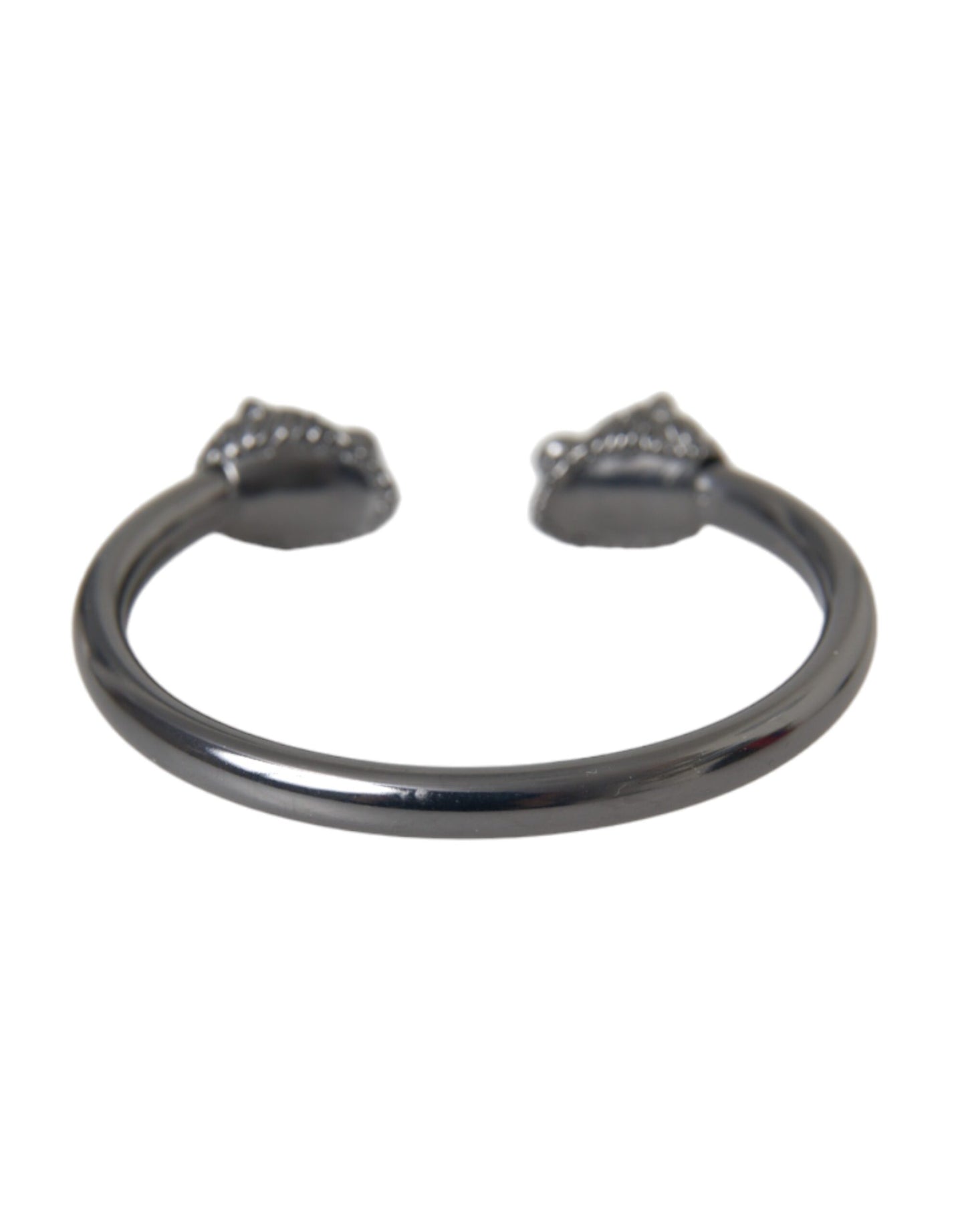 Nialaya Schwarzes Rhodium -Löwenarmelement -Armband damen