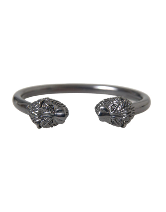 Nialaya Schwarzes Rhodium -Löwenarmelement -Armband damen