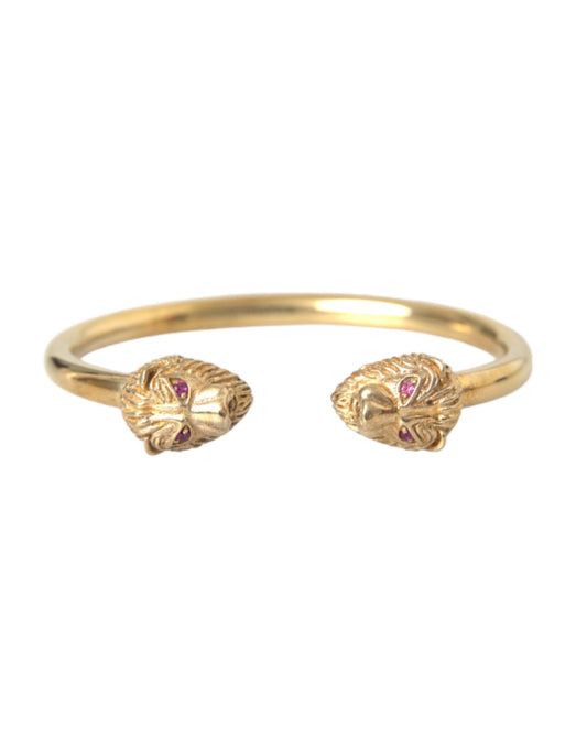 Nialaya Gold CZ Lion Armreifen Armband damen