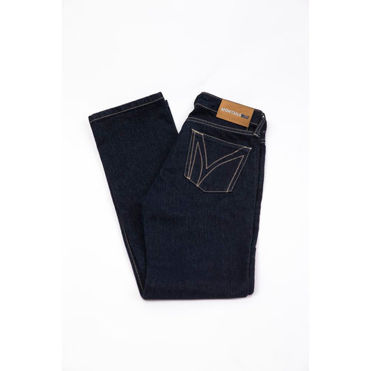 Montana Blu Blaue Baumwolle damen Jeans