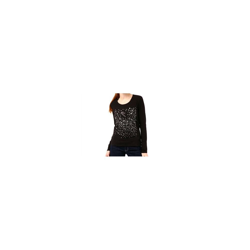 Montana Blu Schwarze Baumwolle damen T-Shirt