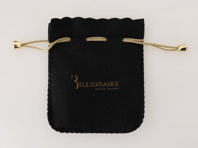 Billionaire Italian Couture Braune Leder -Bifold -Brieftasche