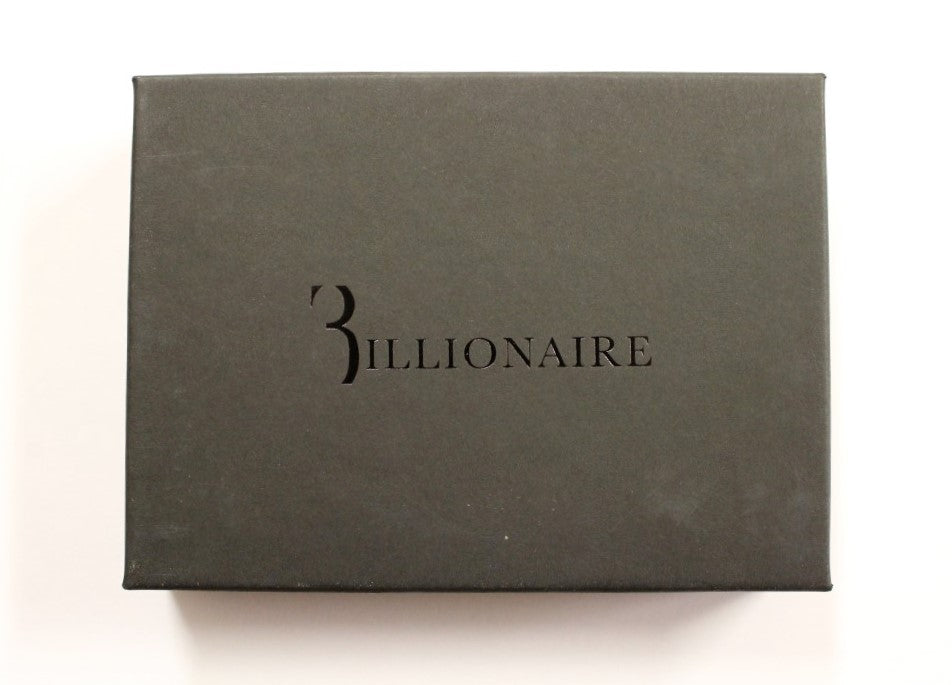 Billionaire Italian Couture Braune Leder -Bifold -Brieftasche