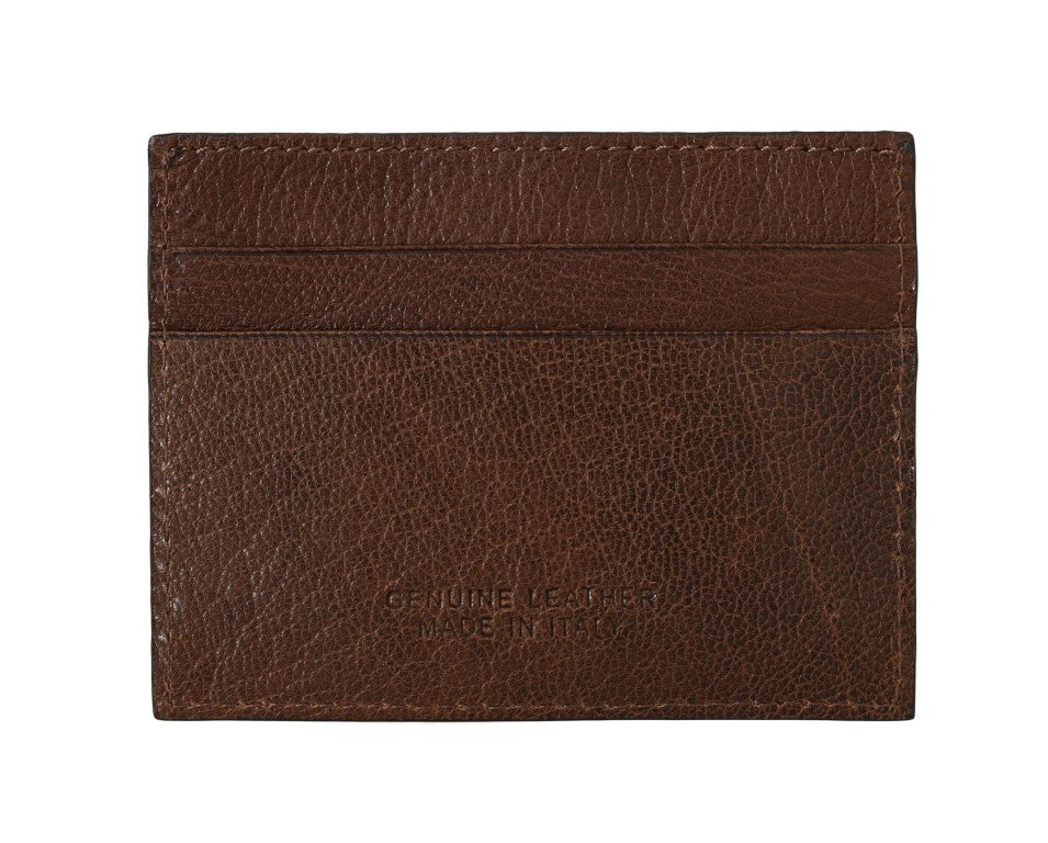 Billionaire Italian Couture Brauner Lederkartenhalter Brieftasche