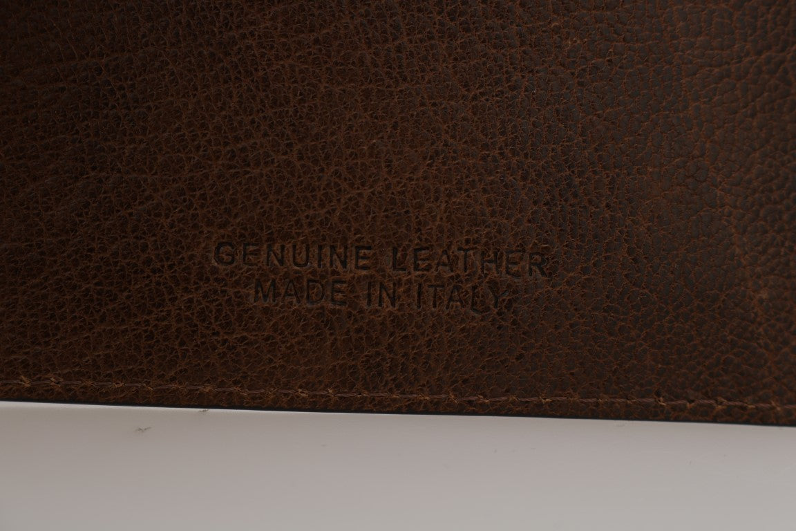 Billionaire Italian Couture Brauner Lederkartenhalter Brieftasche