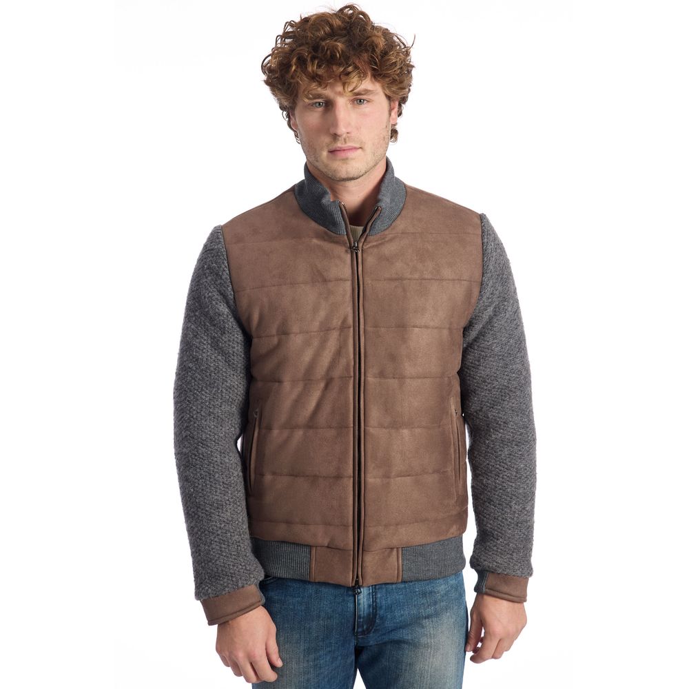 Roberto Pepe Luxury Braune Wolle herren Jacke