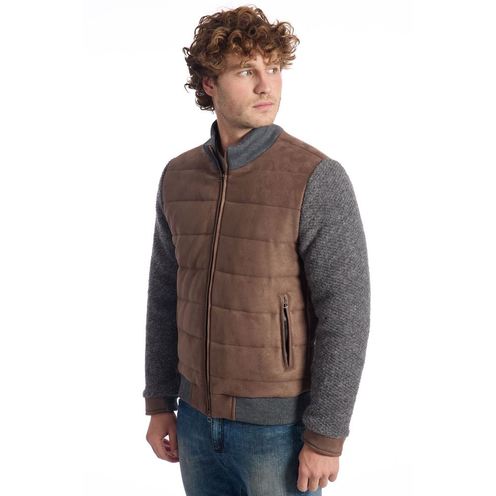 Roberto Pepe Luxury Braune Wolle herren Jacke