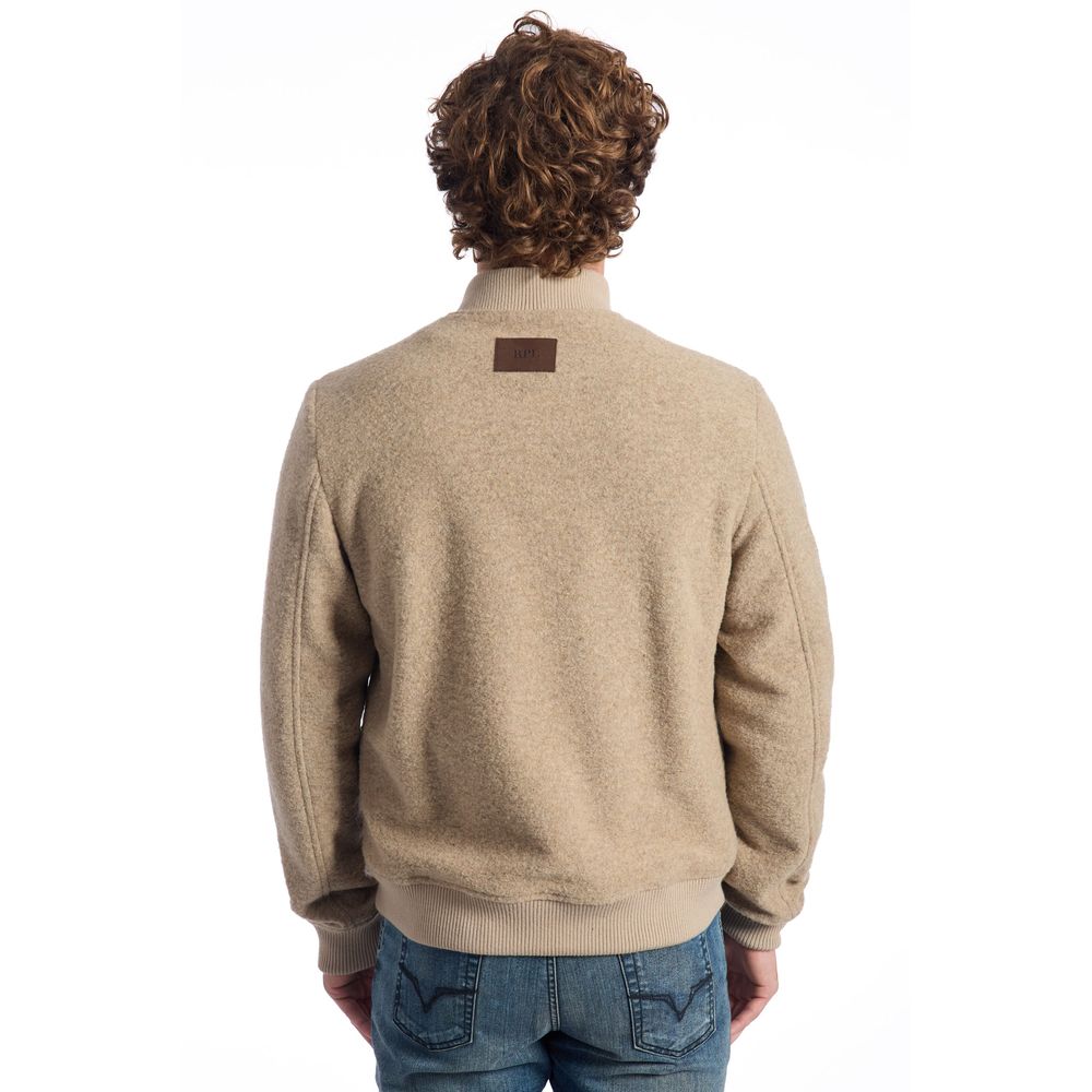 Roberto Pepe Luxury Beige Wolle herren Jacke