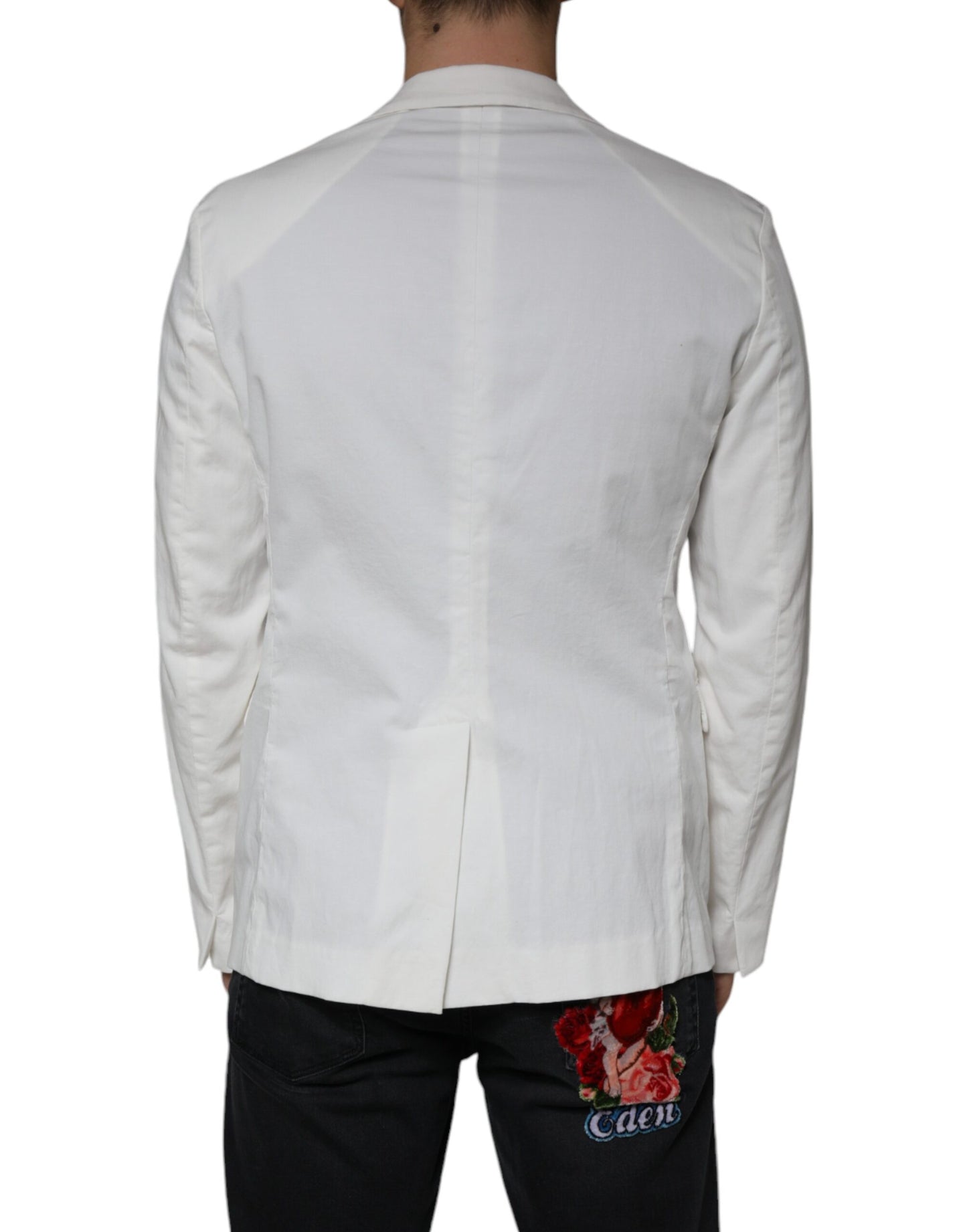 Dondup Weiße Single Breasted Ein Knopfkleid Formal Blazer
