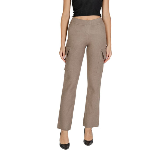 Vila Kleidung Beige Viskose hose