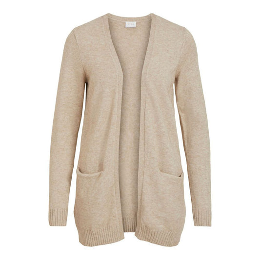 Vila Kleidung Beige Viskose Strickjacke