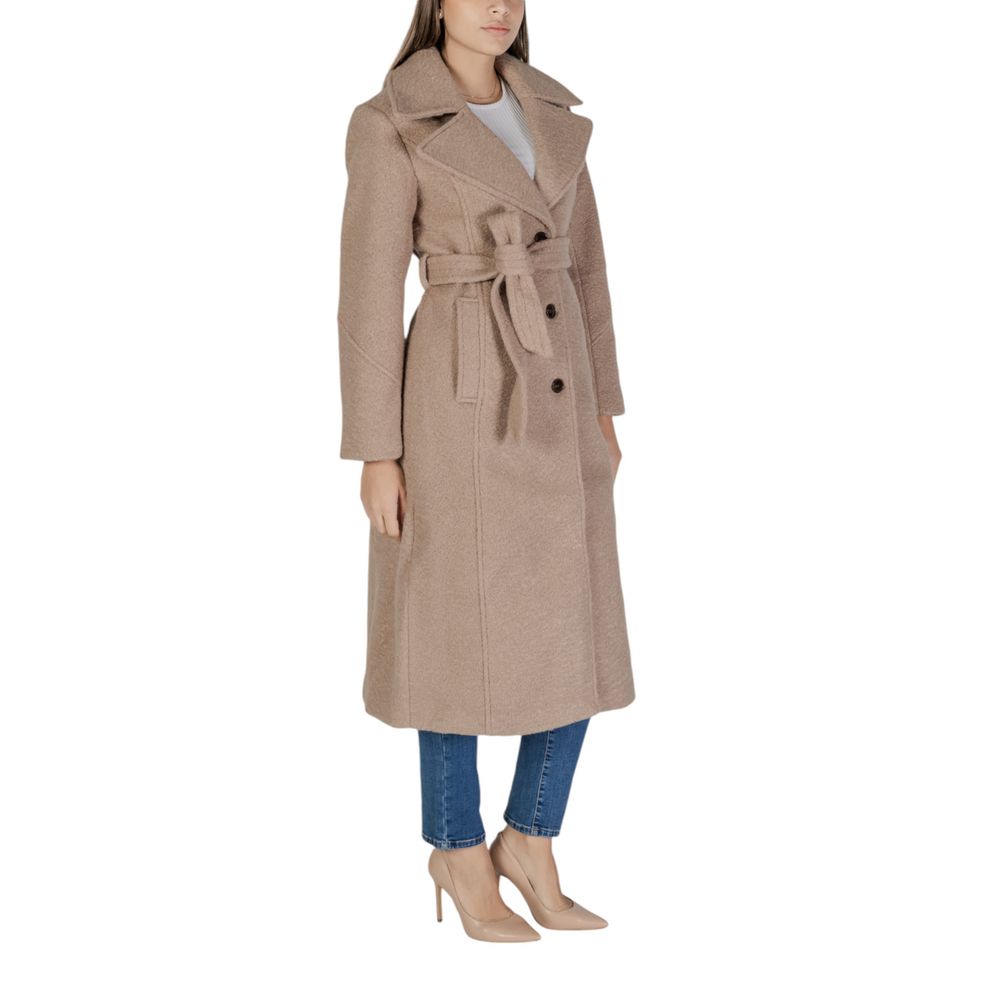 Vila Kleidung Beige Polyestermantel