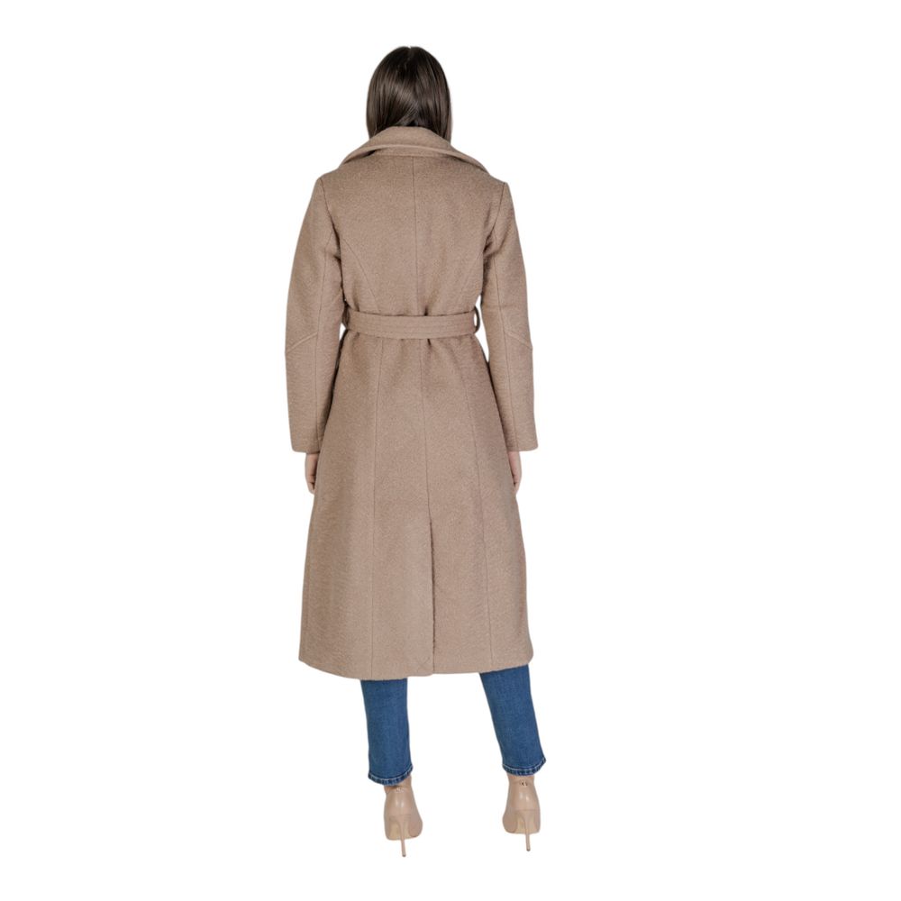 Vila Kleidung Beige Polyestermantel