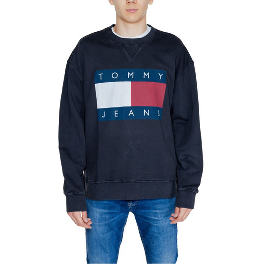 Tommy Hilfiger Jeans Schwarzes Baumwoll -Sweatshirt
