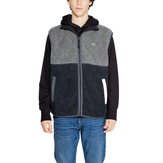 Tommy Hilfiger Jeans Schwarz recycelte Polyester -Schlägerei -Jacke