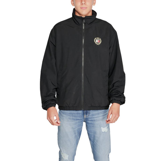 Tommy Hilfiger Jeans Schwarze recycelte Polyesterjacken & Mantel