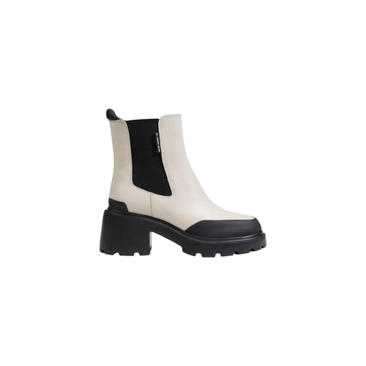 Tommy Hilfiger Jeans Beige Leder Ankle