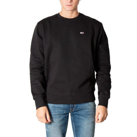 Tommy Hilfiger Jeans Schwarzes Baumwoll -Sweatshirt