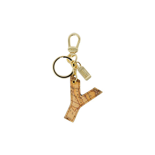 Alviero Martini Prima Classe Beige Artificial Lederschlüsselkette