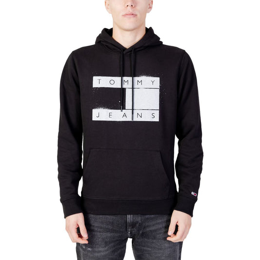 Tommy Hilfiger Jeans Schwarze Bio -Baumwollhaubeer