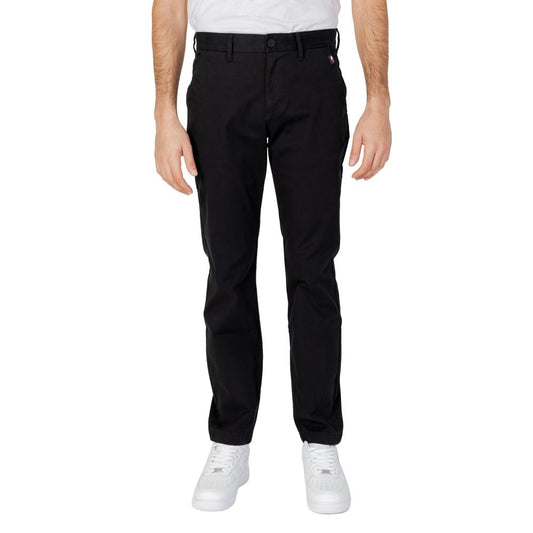 Tommy Hilfiger Jeans Schwarze Bio -Baumwolle hose