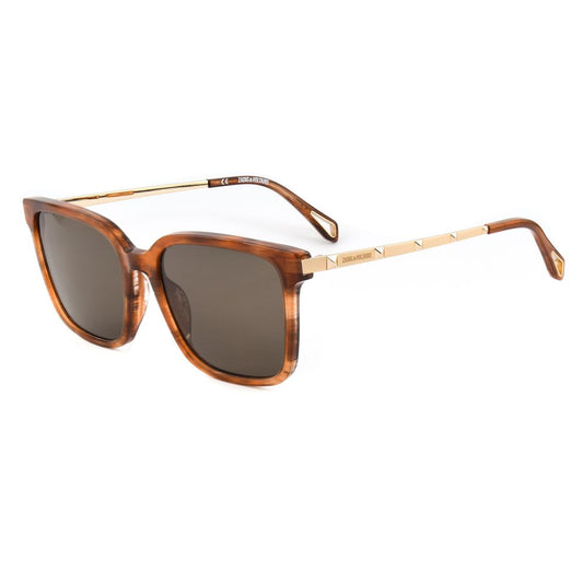 Zadig & Voltaire Braune Acetat -Sonnenbrille